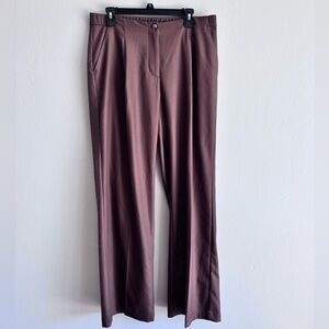 J Jill Women’s Size 12 Wide Leg Pants Dress Pants Trousers Chocolate Brown